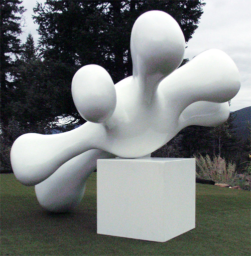 Nose Down Splat, 2003. (back view) Polyester, styrene, enamel, 6’ x 5’ x 2-1/2’ Nose Down Splat, 2003. (back view) Polyester, styrene, enamel, 6’ x 5’ x 2-1/2’